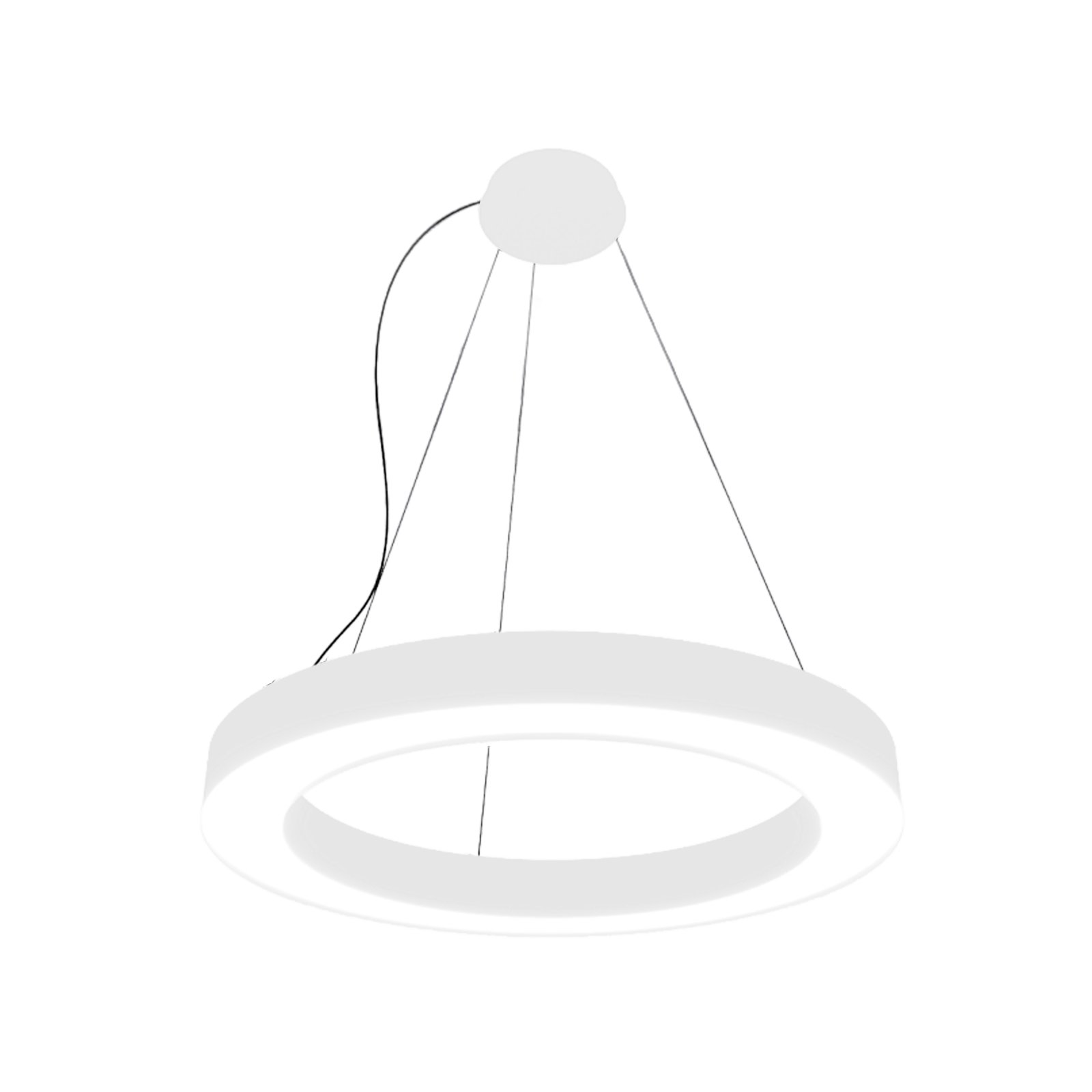 LED Ring Pendelleuchte IP54 au�en 95cm wei�-matt, 65W SWITCH & DALI, 2700K