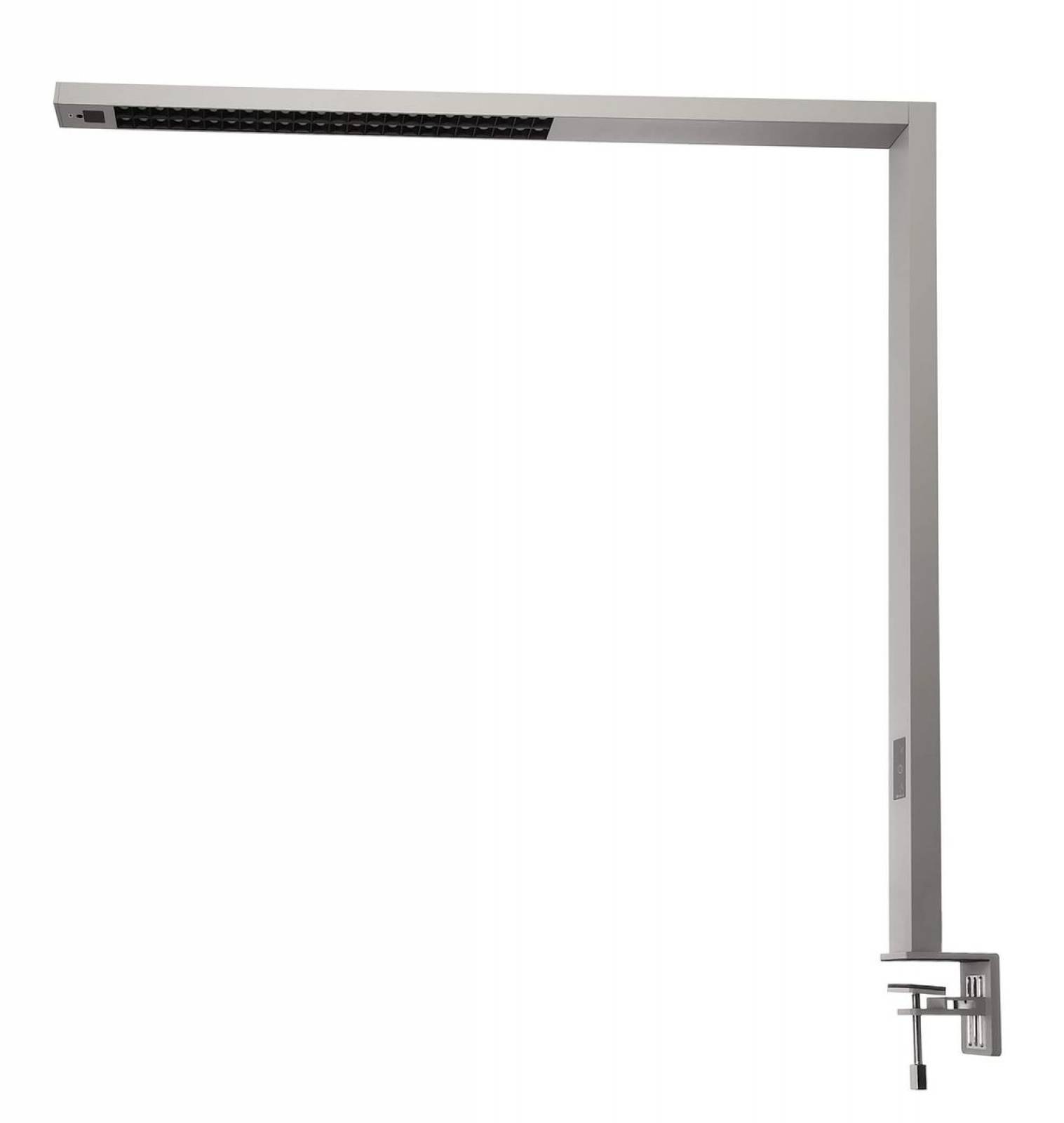LED Schreibtischleuchte Office Three Pro Motion UGR6, 80W, dimmbar, 4000 K, silber, CRI/Ra95