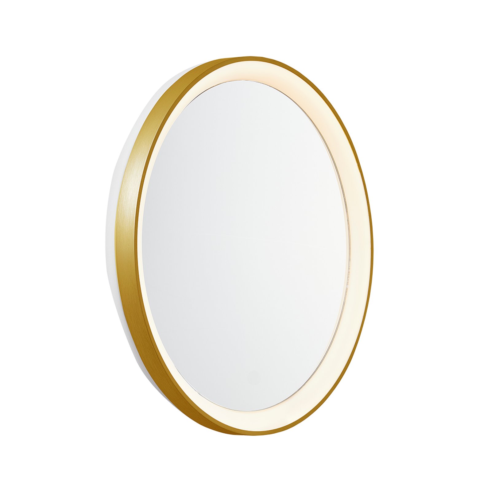 LED Spiegel rund �58cm gold, CCT-Switch, 20W, hohe Farbwiedergabe CRI90