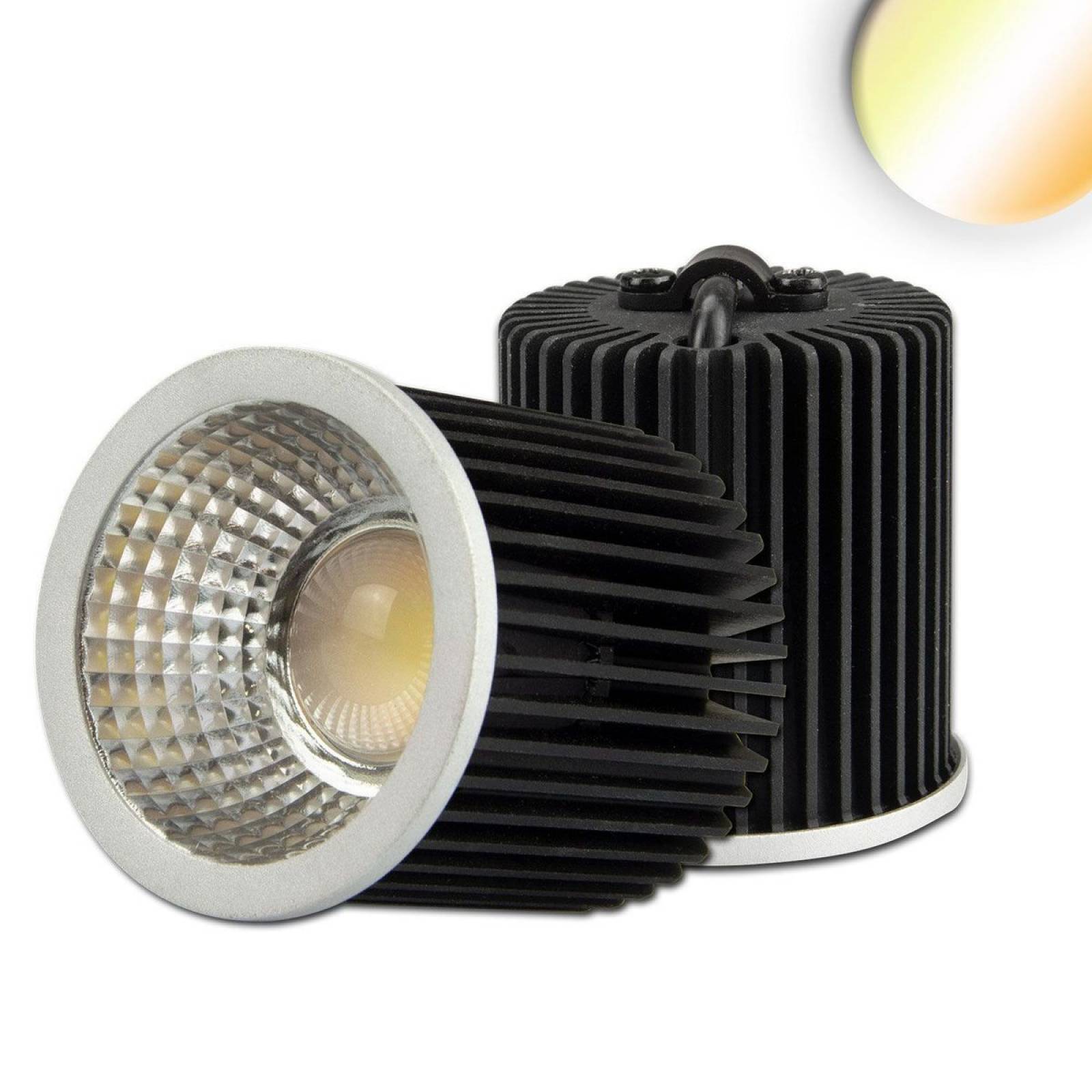 LED Spot wei�dynamisch GU10 8W, 3-polig, 24V DC, silber, 60�, 2700k-5700K, CRI80