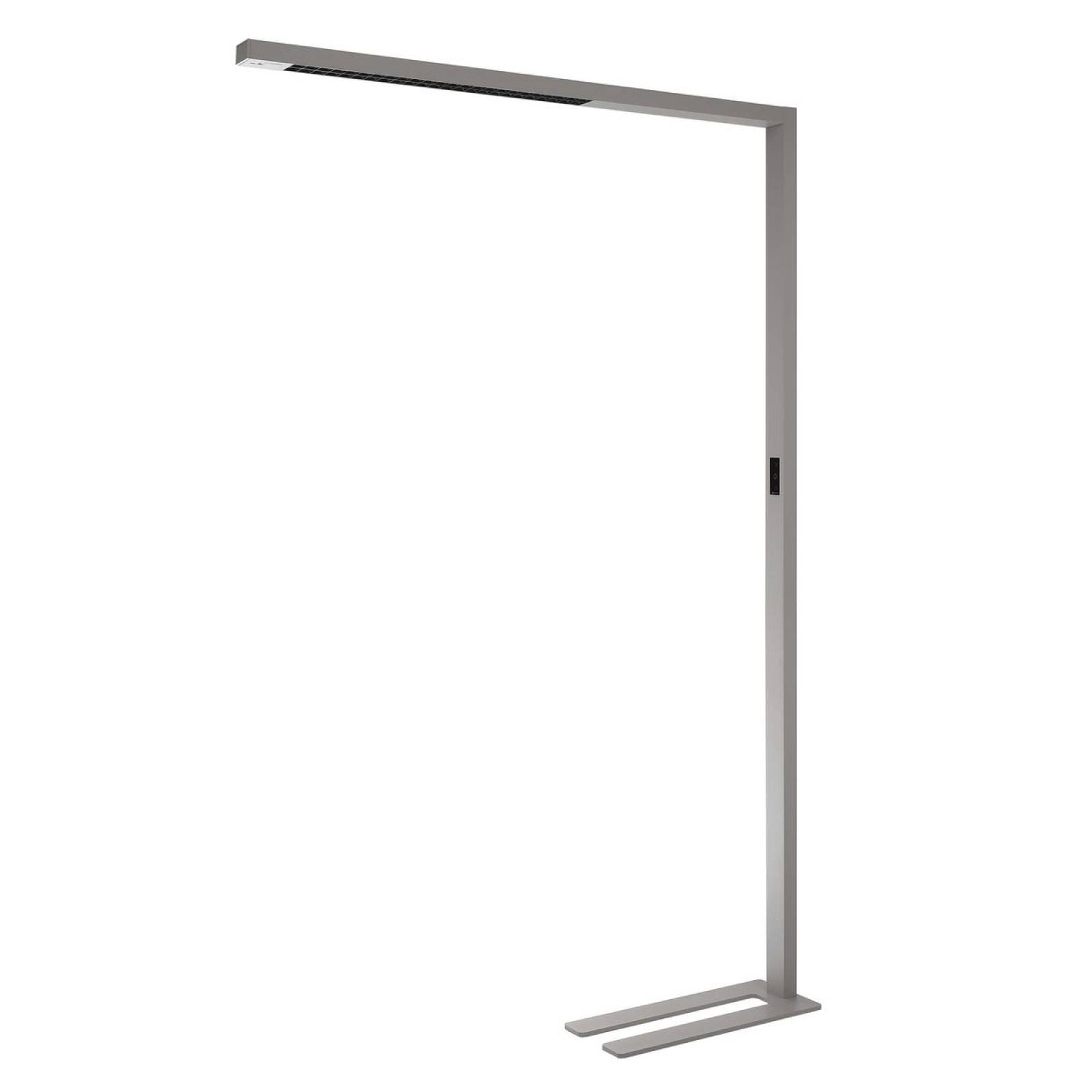 LED Stehleuchte Office Three Pro Motion CCT 2700K-6500K 80W 9000lm UGR6 silber Sensor dimmbar
