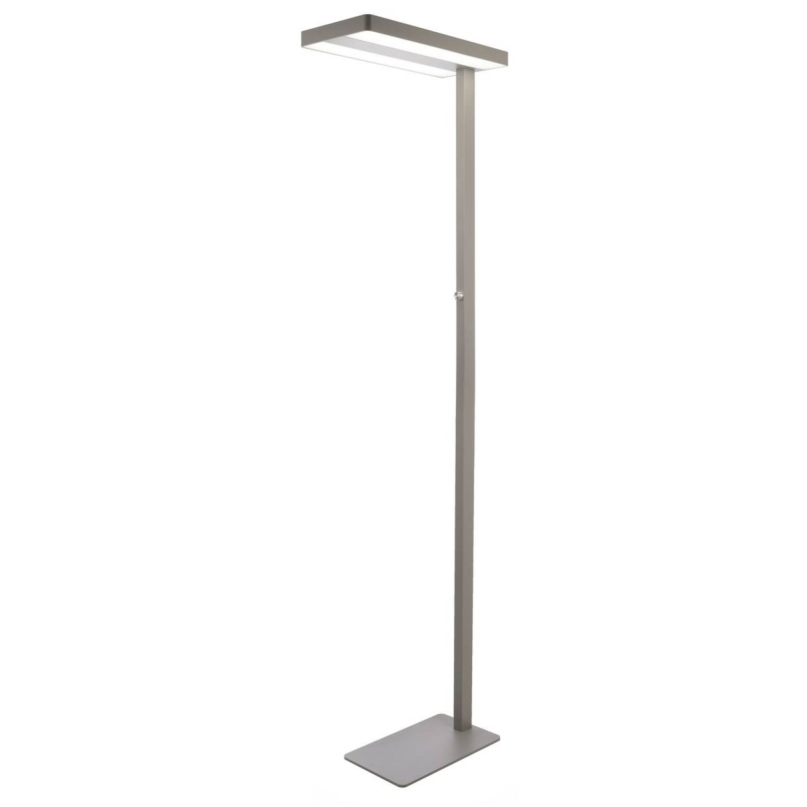 LED Stehleuchte Office Two 80W 8300lm 4000K direktes/indirektes Licht dimmbar Silber UGR<19
