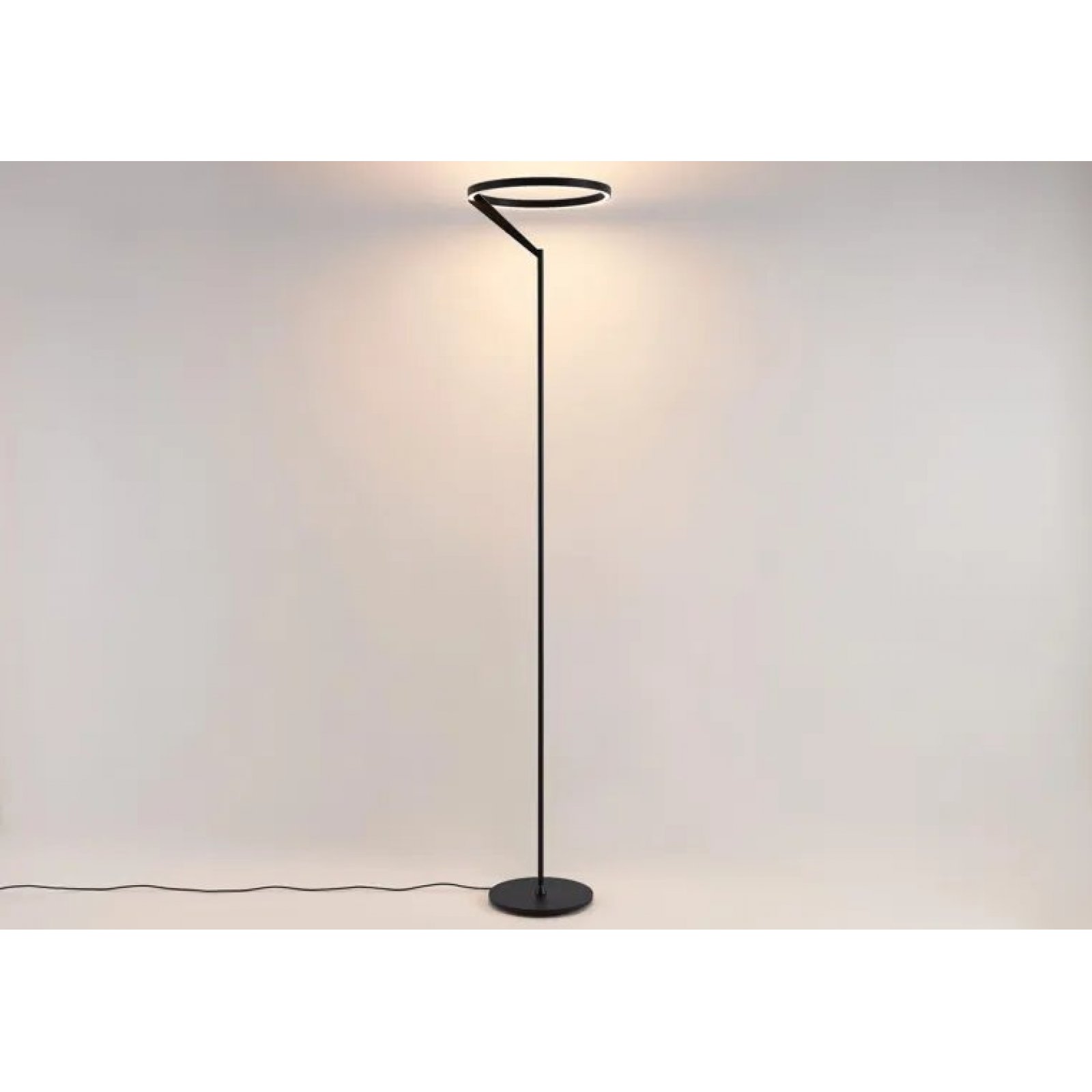 LED Stehleuchte Ringform MELLI F schwarz mit Touchdimmer