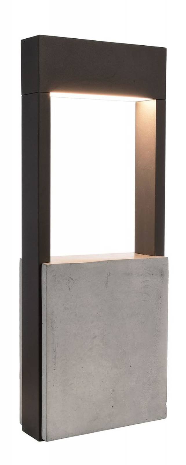 LED Stehleuchte, Warmwei�, Chertan 450 dunkelgrau, 3000K, 480lm, 13W, 450mm hoch, IP54