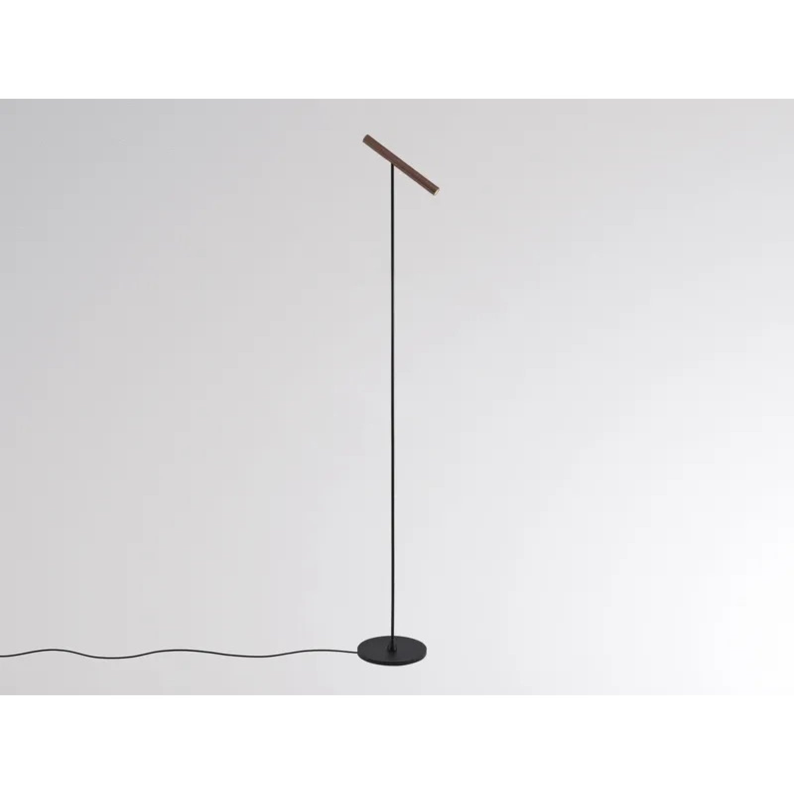 LED Stehleuchte schwarz-kaffee MEYJO F mit Touch-Dimmer, schwenkbar, 2700K