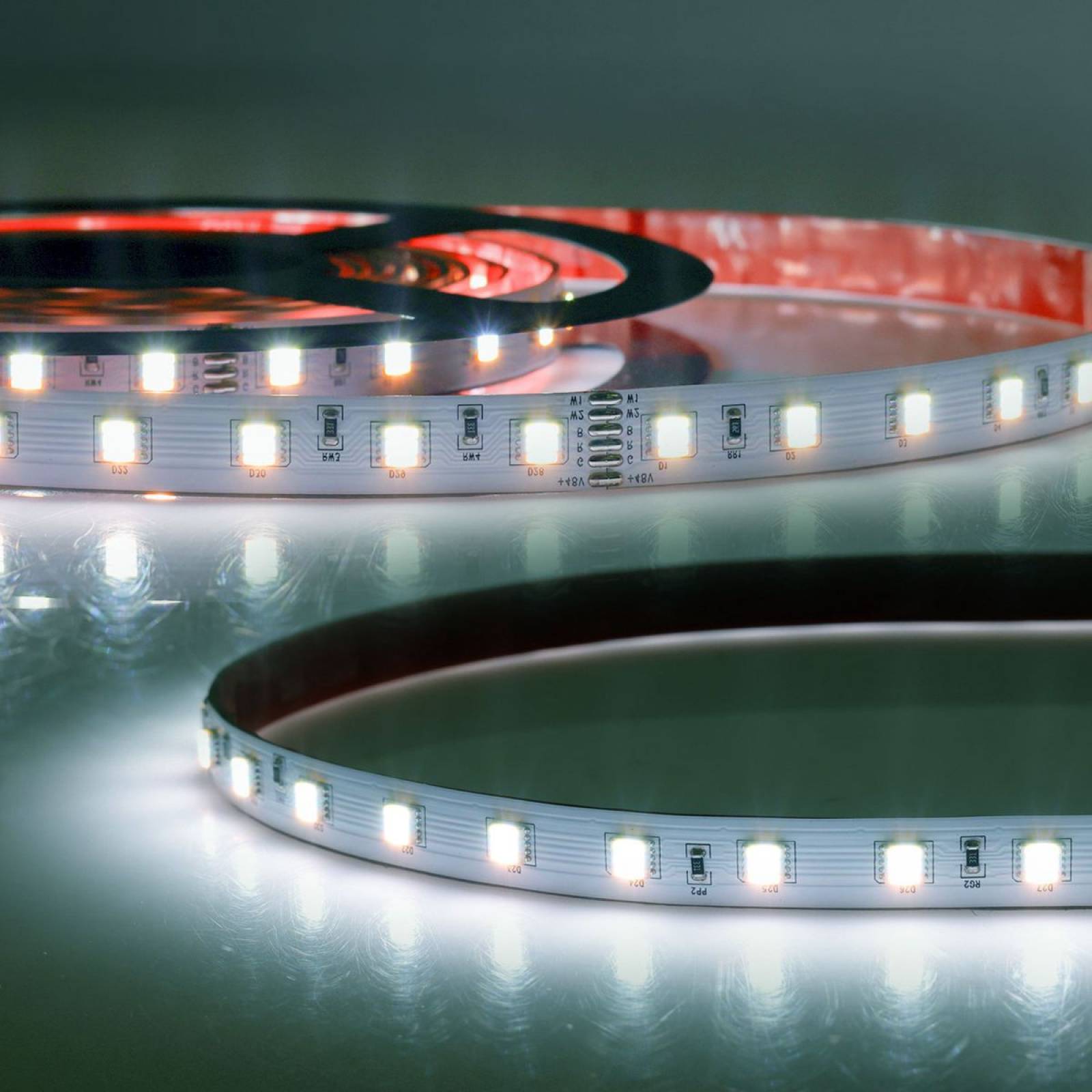 LED-Streifen SIL RGB+CCT (2300K-6500K) 60 LED/m 10mm 48V/DC 17W IP20 5in1 Chip 10m Rolle