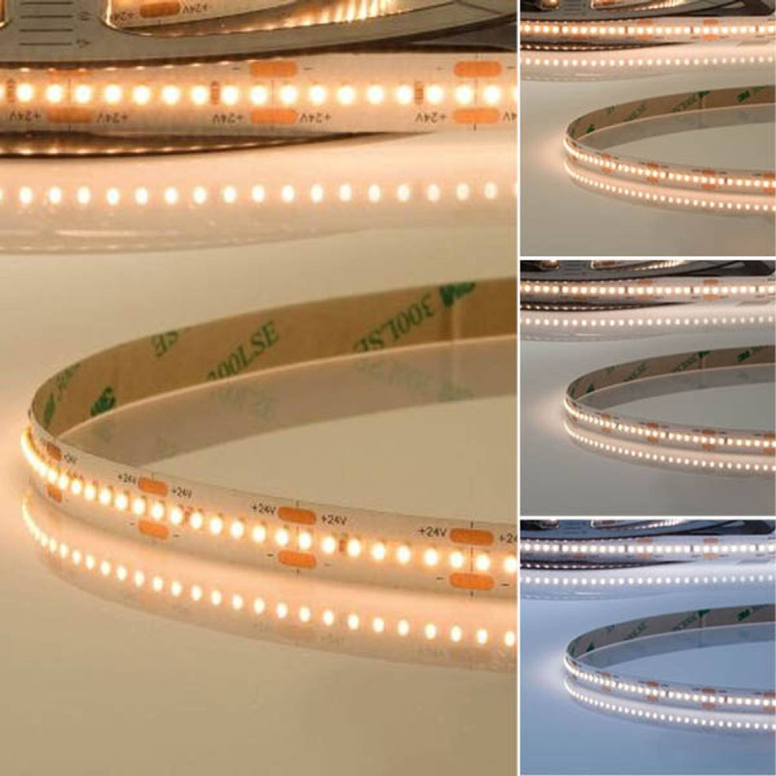 LED Stripe 24V Linear8 Flexband 15W/m, CRI90+, einfarbig, 5m