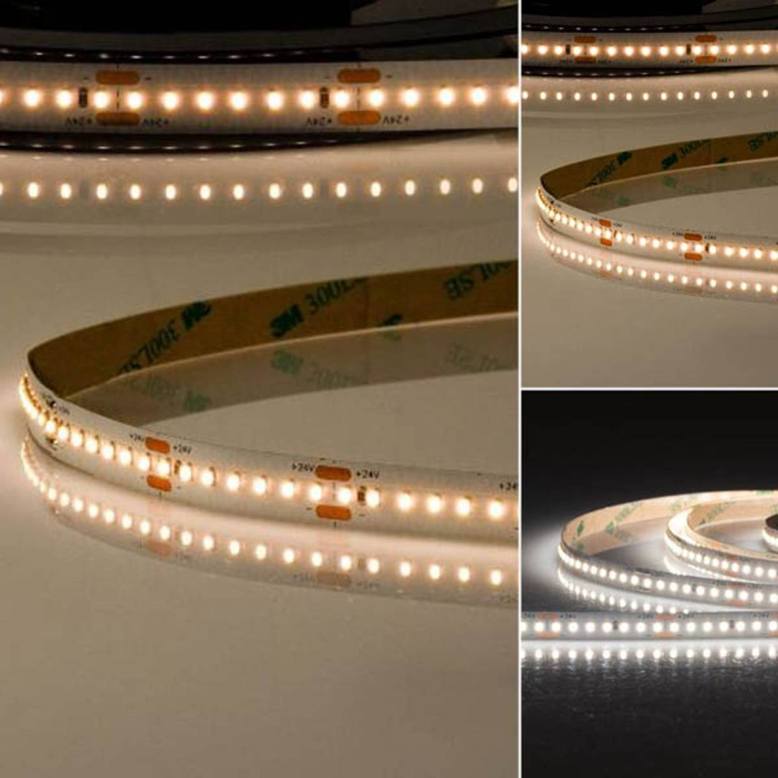 LED Stripe 24V Linear8 Flexband 8W/m, CRI90+, einfarbig, 5m
