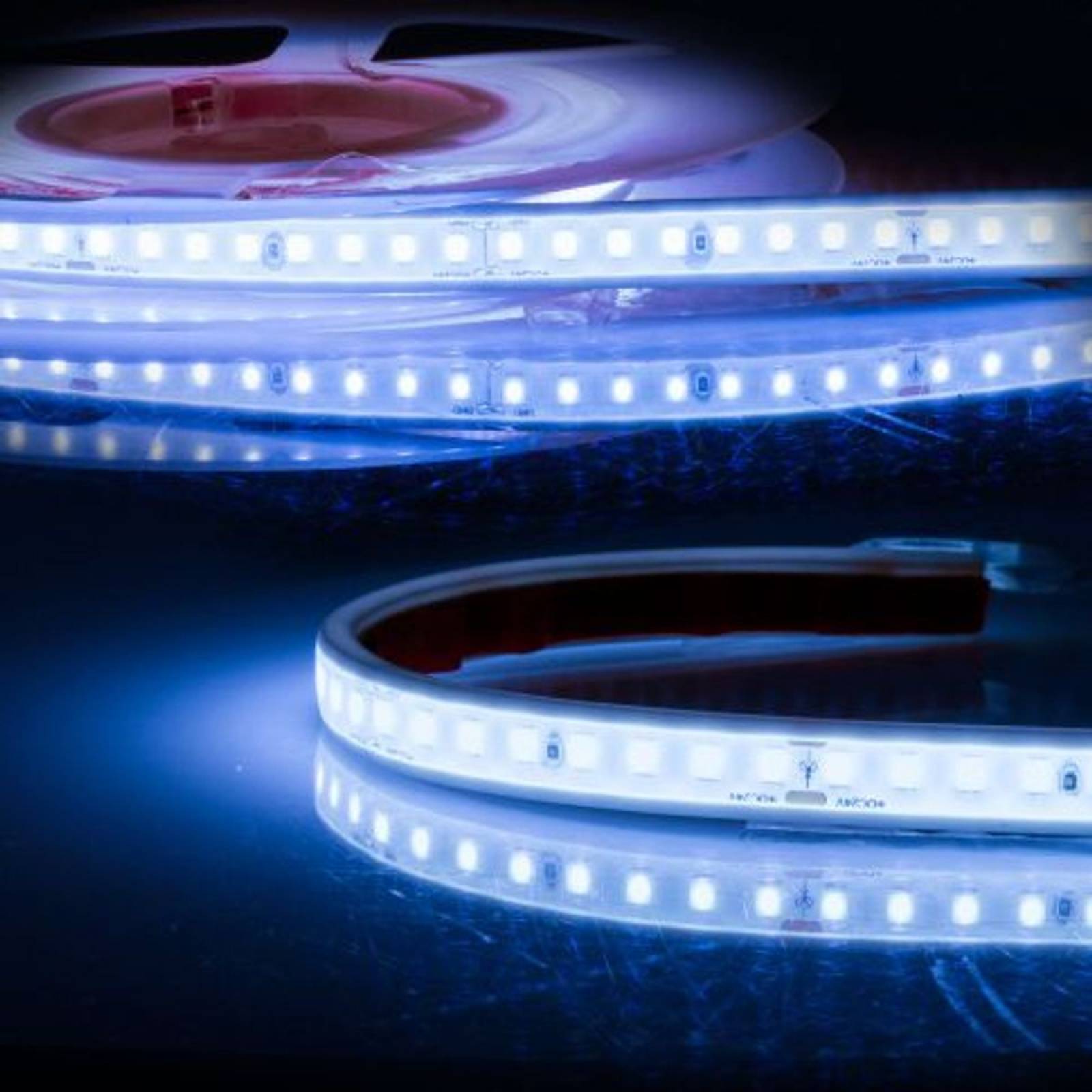 LED Stripe AQUA PU Linear, 24V, 12W/m, wasserdicht IP68, 6000K kaltwei�, 5m
