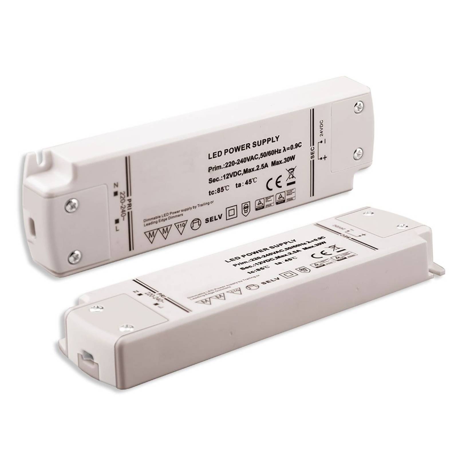 LED Trafo 12V/DC, 0-30W, dimmbar