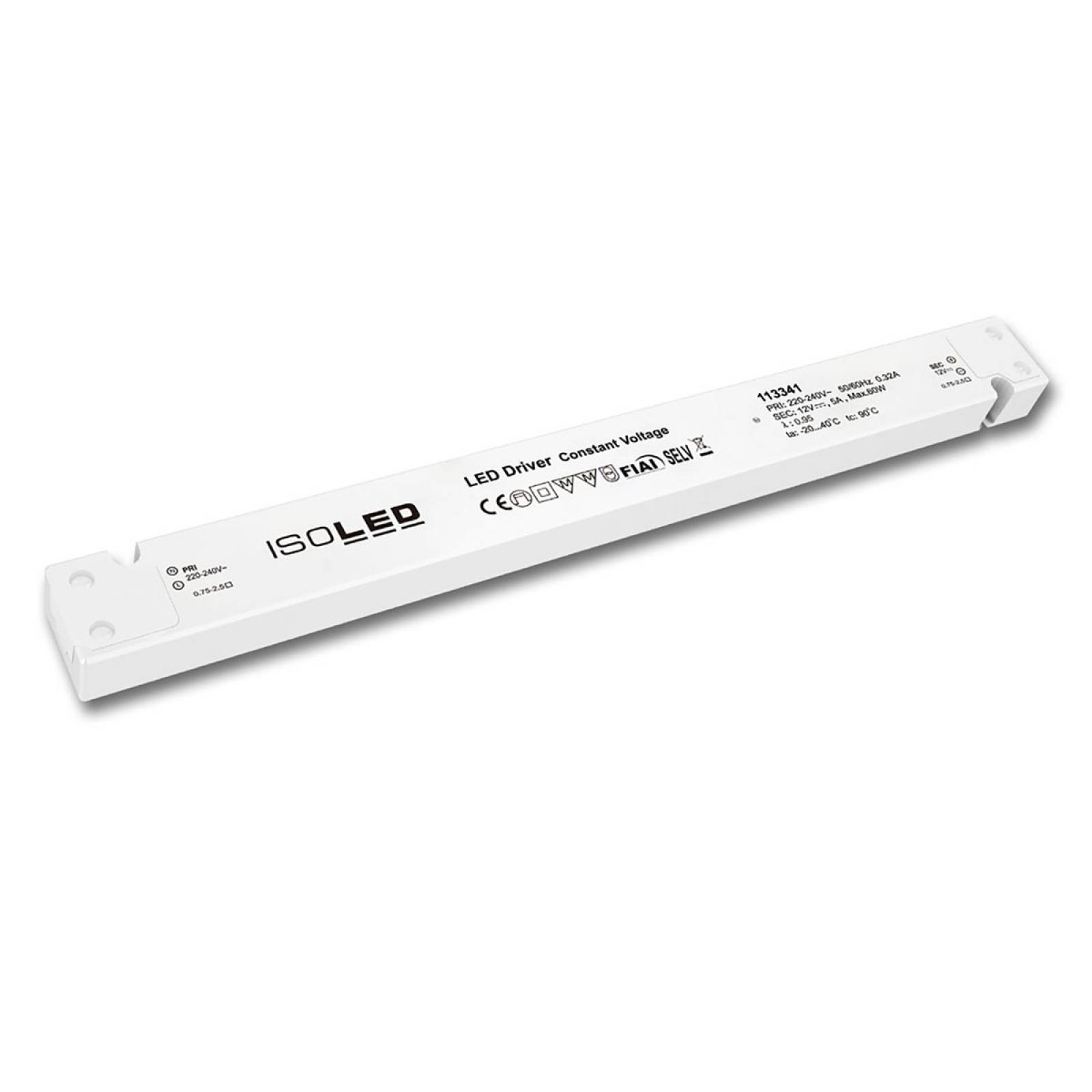 LED Trafo 12V/DC, 0-60W, slim