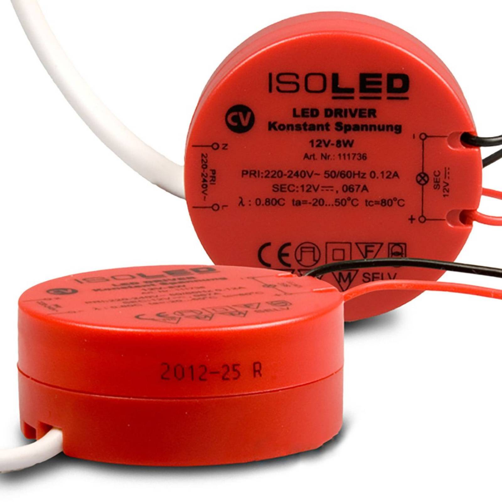 LED Trafo 12V/DC, 0-8W, rund