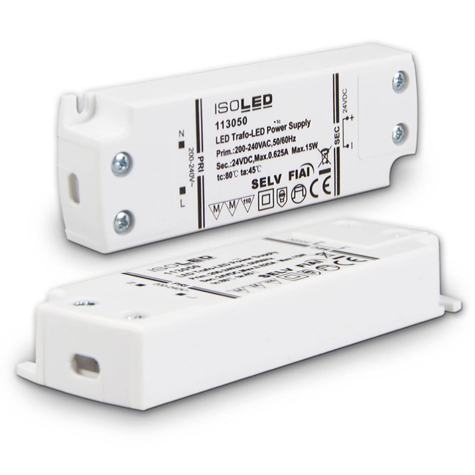 LED Trafo 24V/DC, 0-15W, ultraflach