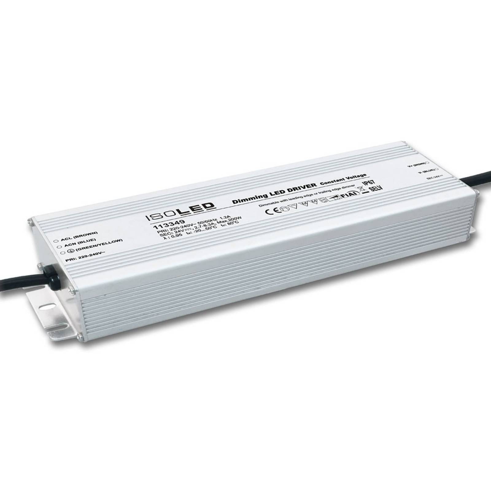 LED Trafo 24V/DC, 0-200W dimmbar, IP67