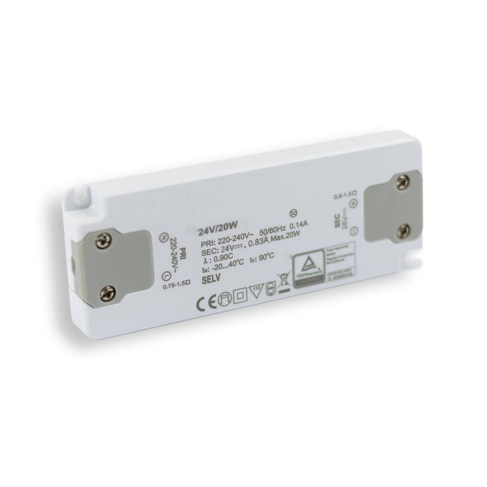 LED Trafo 24V/DC, 0-20W, ultraslim