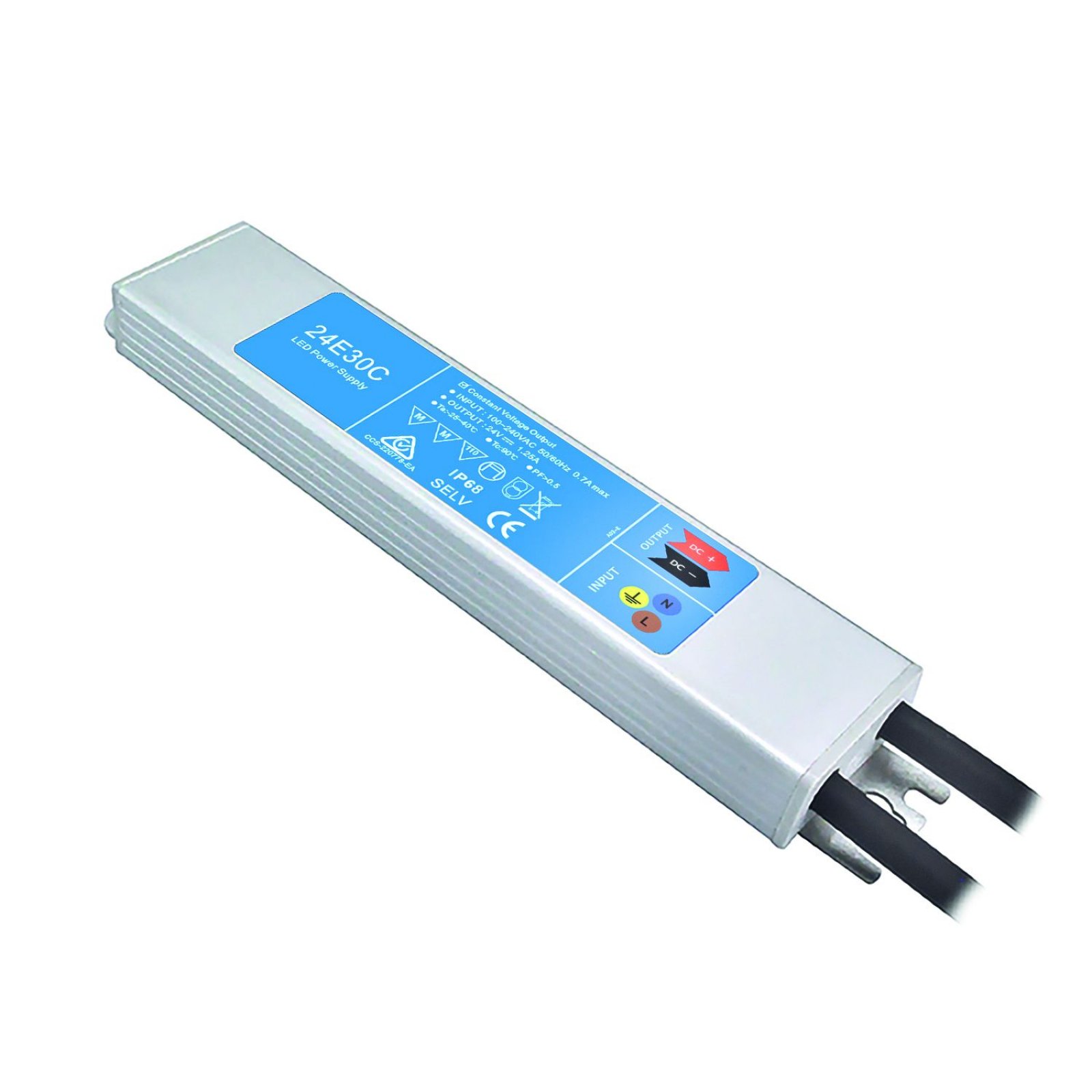 LED Trafo 24V/DC, 0-30W, IP66