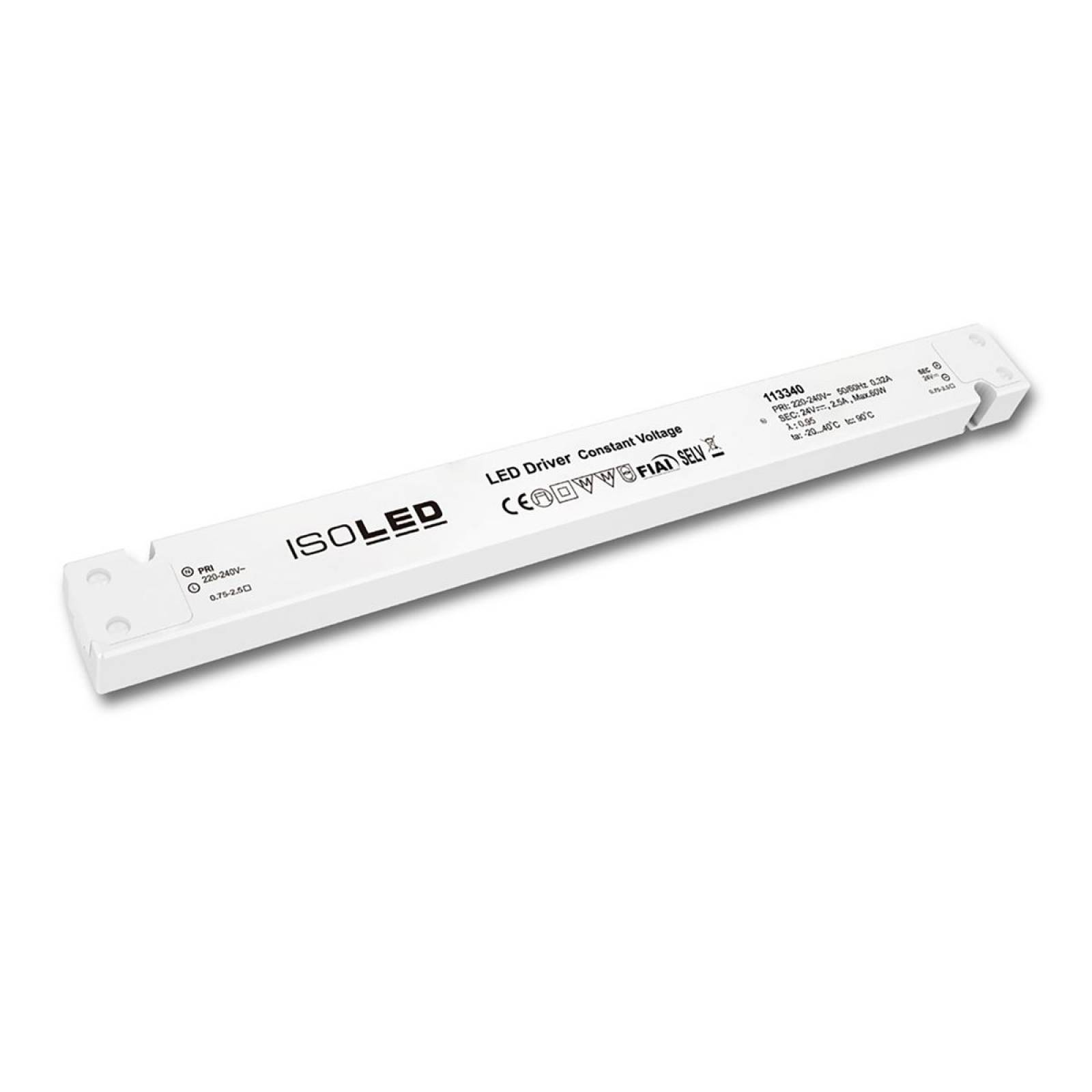 LED Trafo 24V/DC, 0-60W, slim