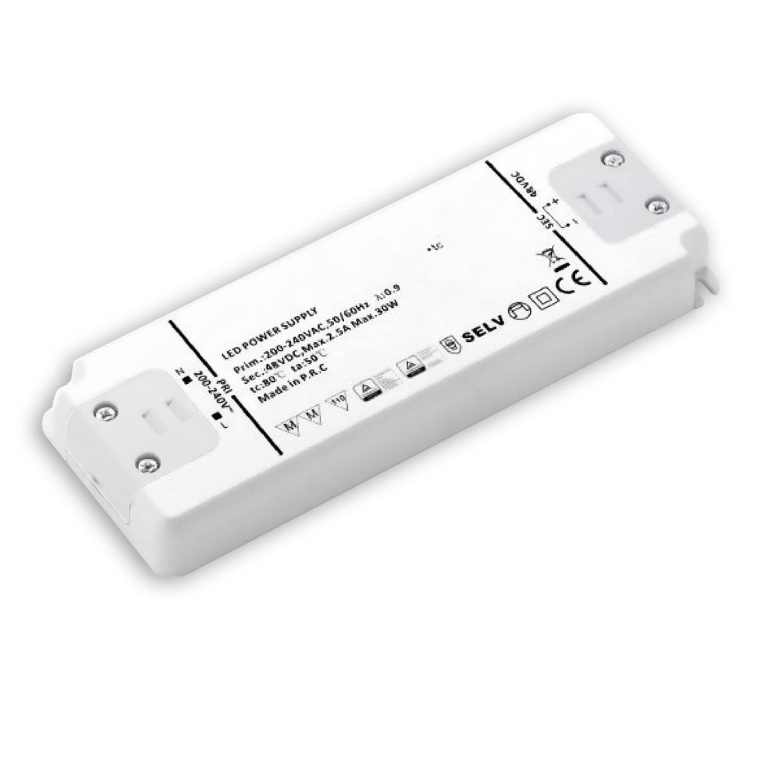 LED Trafo 48V/DC, 0-60W, ultraflach, SELV