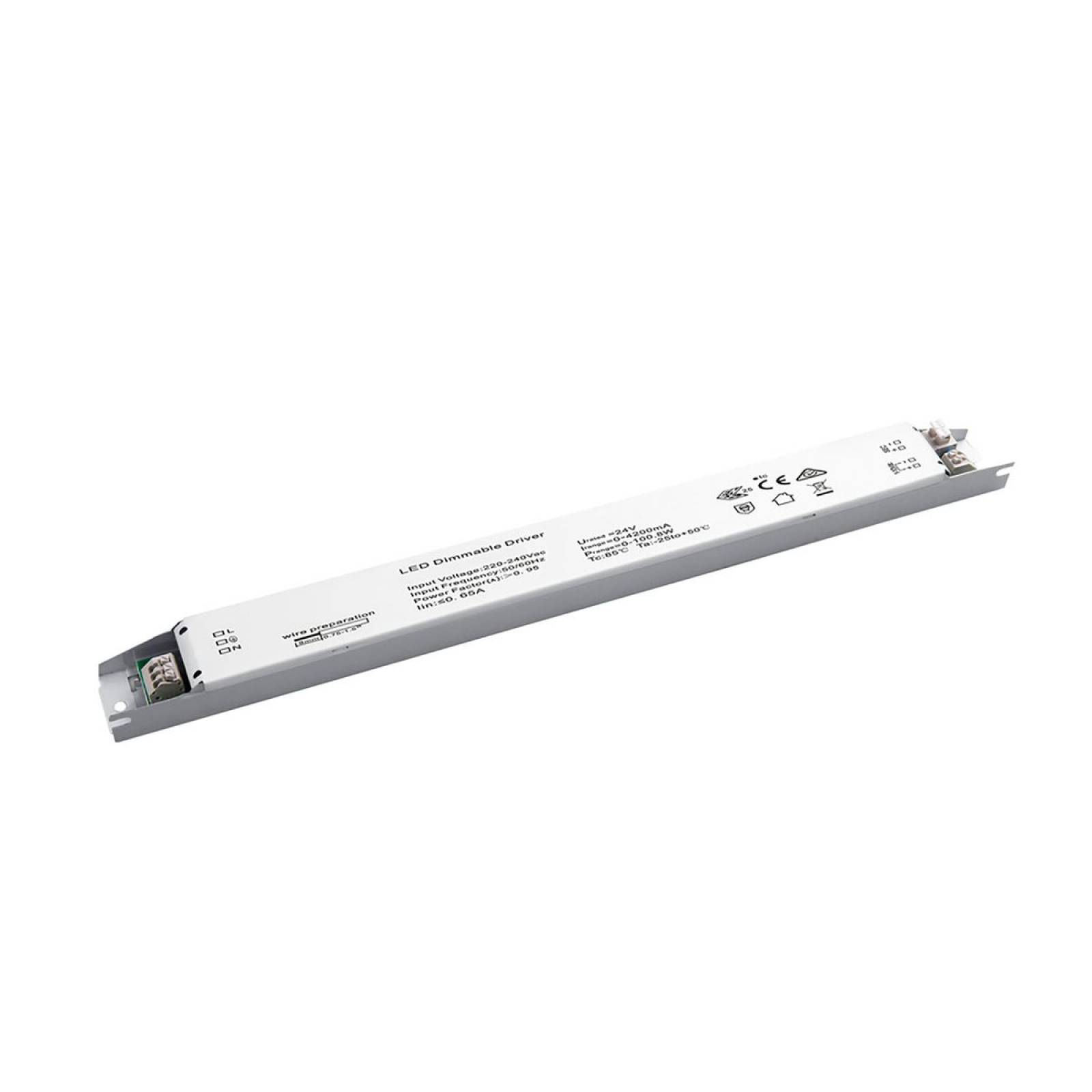 LED Trafo, Transformator, Spannung 24V/DC, 0-100W, slim, 1-10V dimmbar
