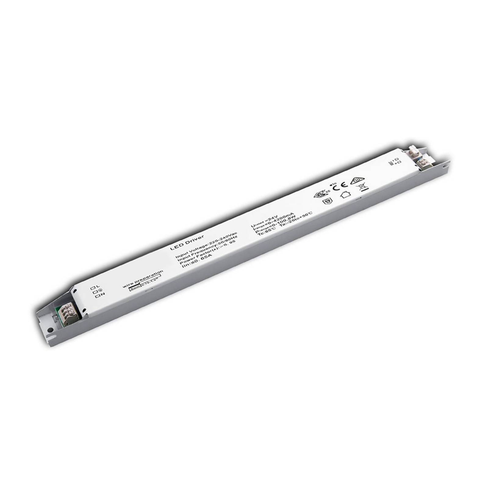 LED Trafo, Transformator, Spannung 24V/DC, 0-100W, slim, Linear CV