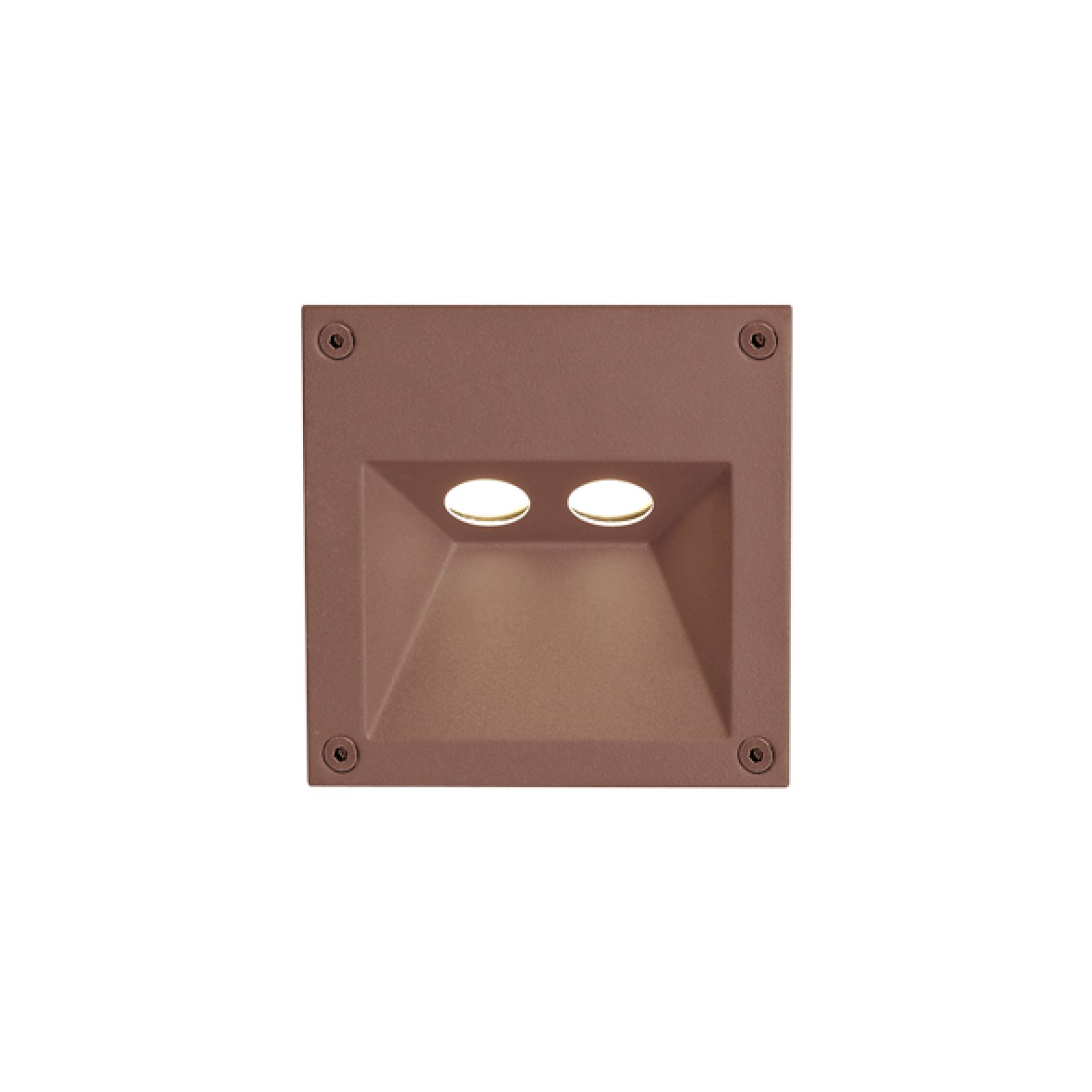 LED Treppen-/Wandeinbauleuchte DOTTY Au�en IP54, 3000K warmwei�, rost