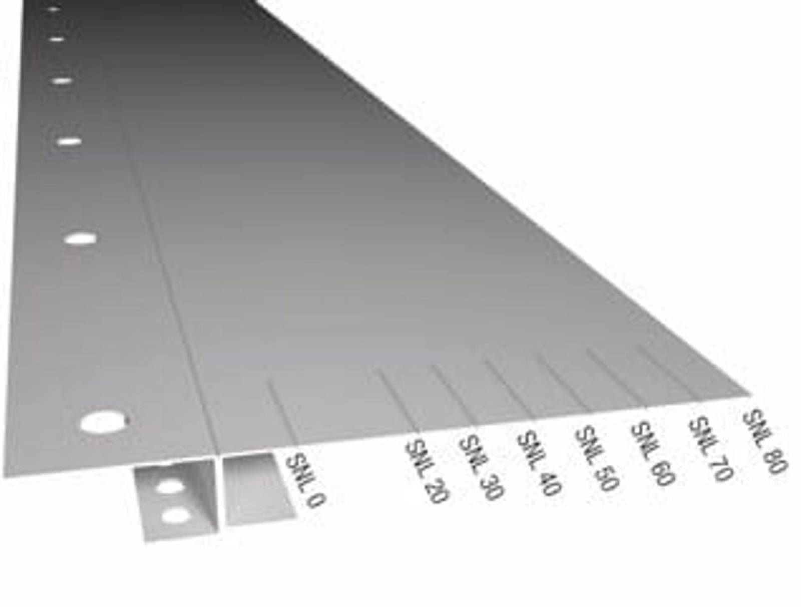 LED-Trockenbauprofil SNL inkl. Grundierung, 2m, Stripes bis 12,5mm, 70mm