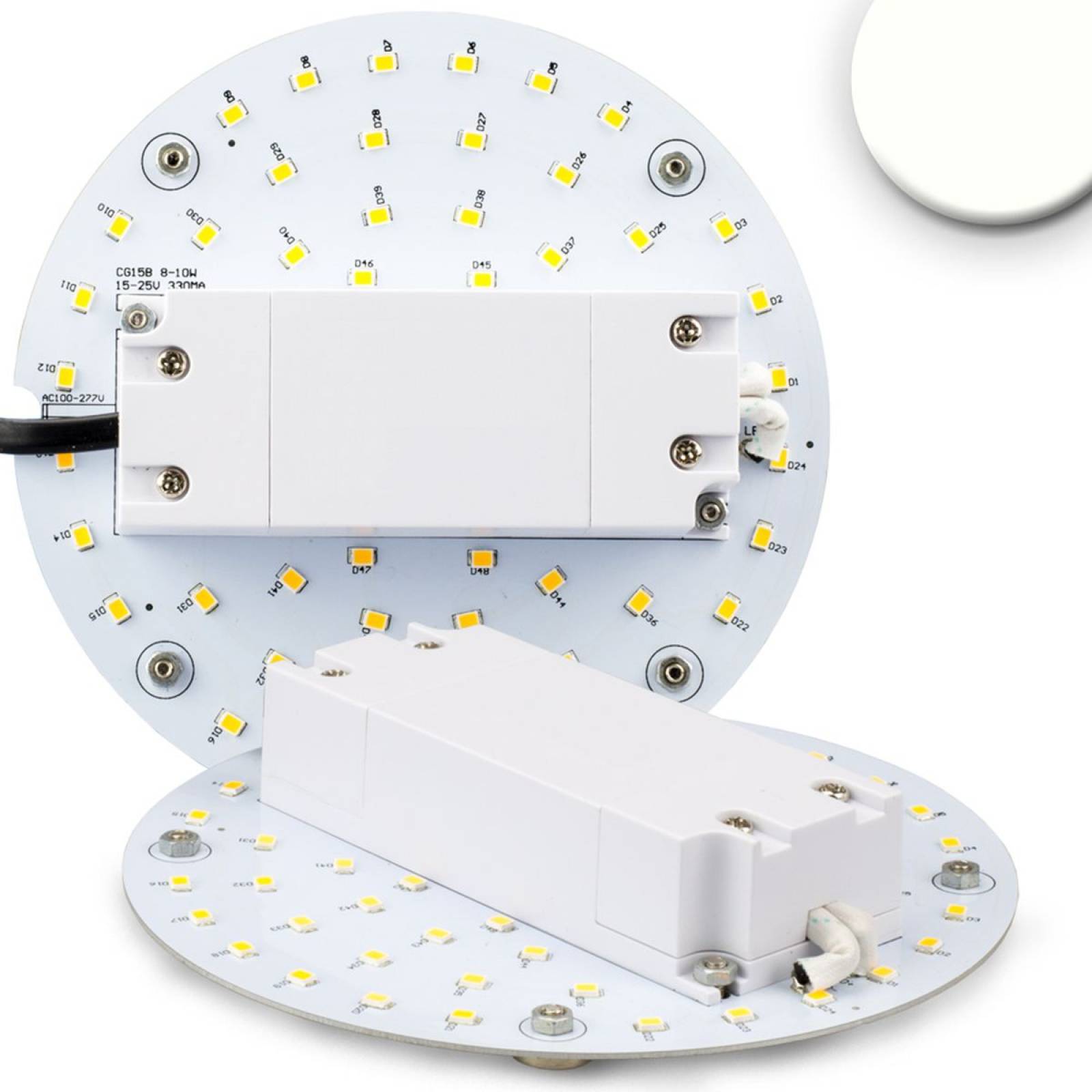 LED Umr�stplatine 130mm, 9W, mit Magnet, neutralwei�