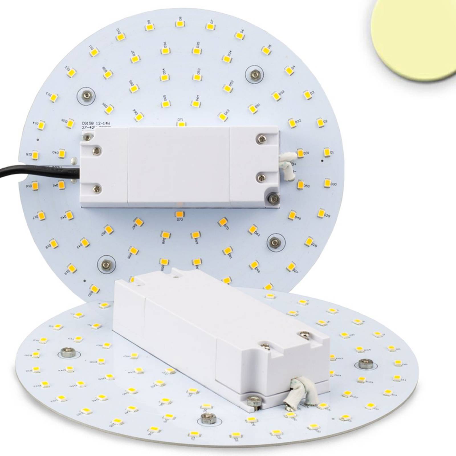 LED Umr�stplatine 160mm, 12W, mit Magnet, warmwei�