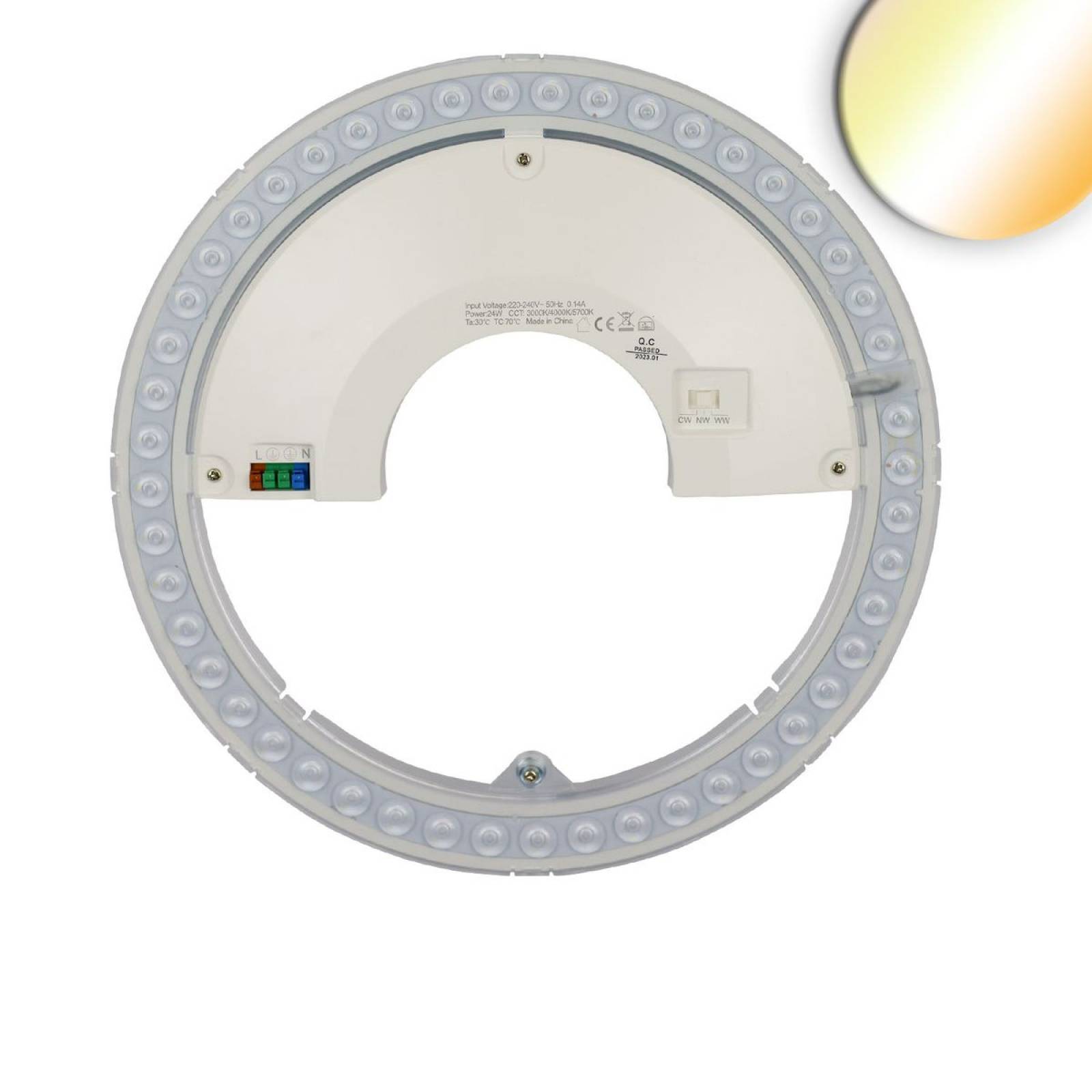 LED Umr�stplatine 297mm, 24W, 160 lm/W, mit Haltemagnet, Color 3000/4000/6000K, dimmbar