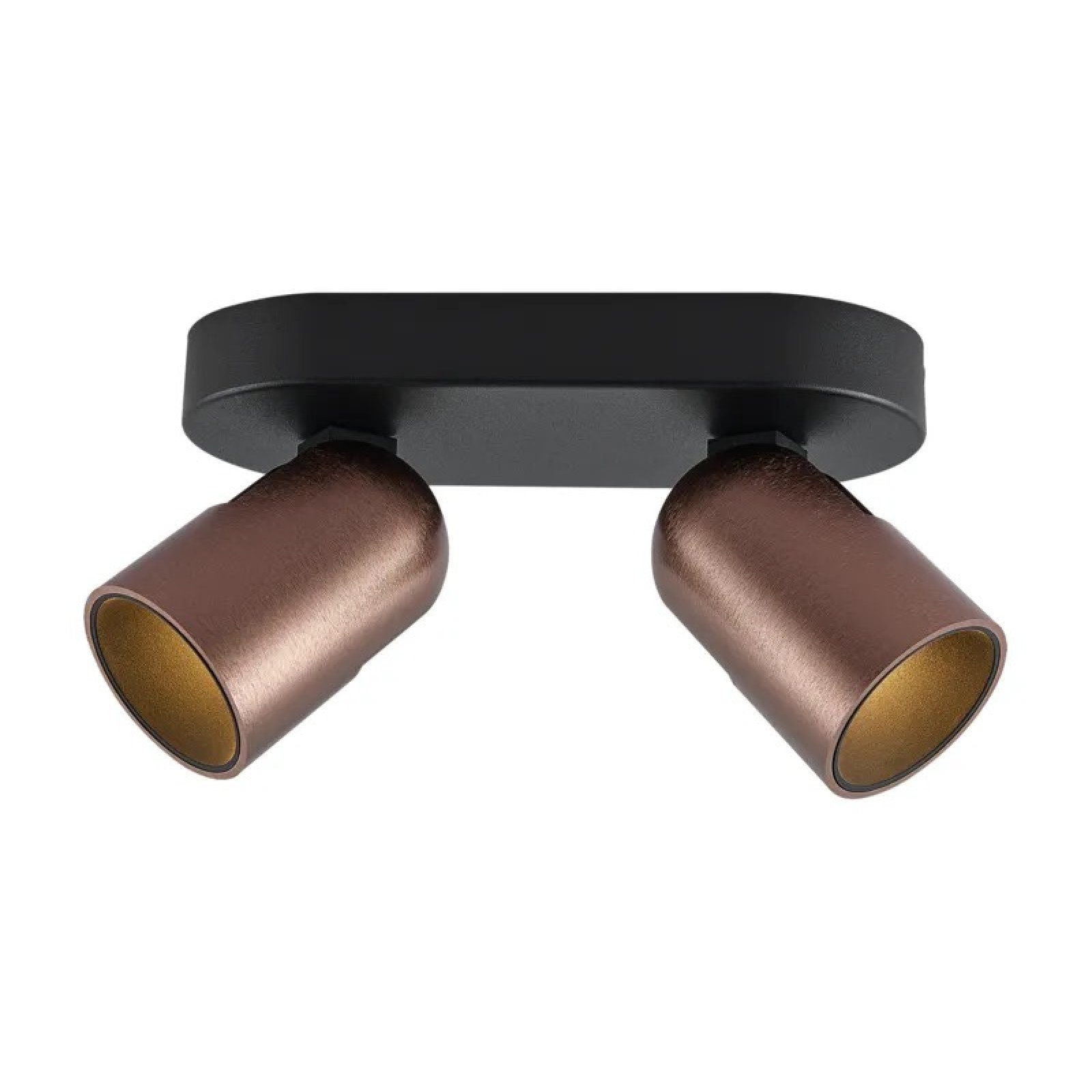 LED Wand-/Deckenaufbauleuchte NUUN SPOT II SD, 2 Spots schwarz-kaffee