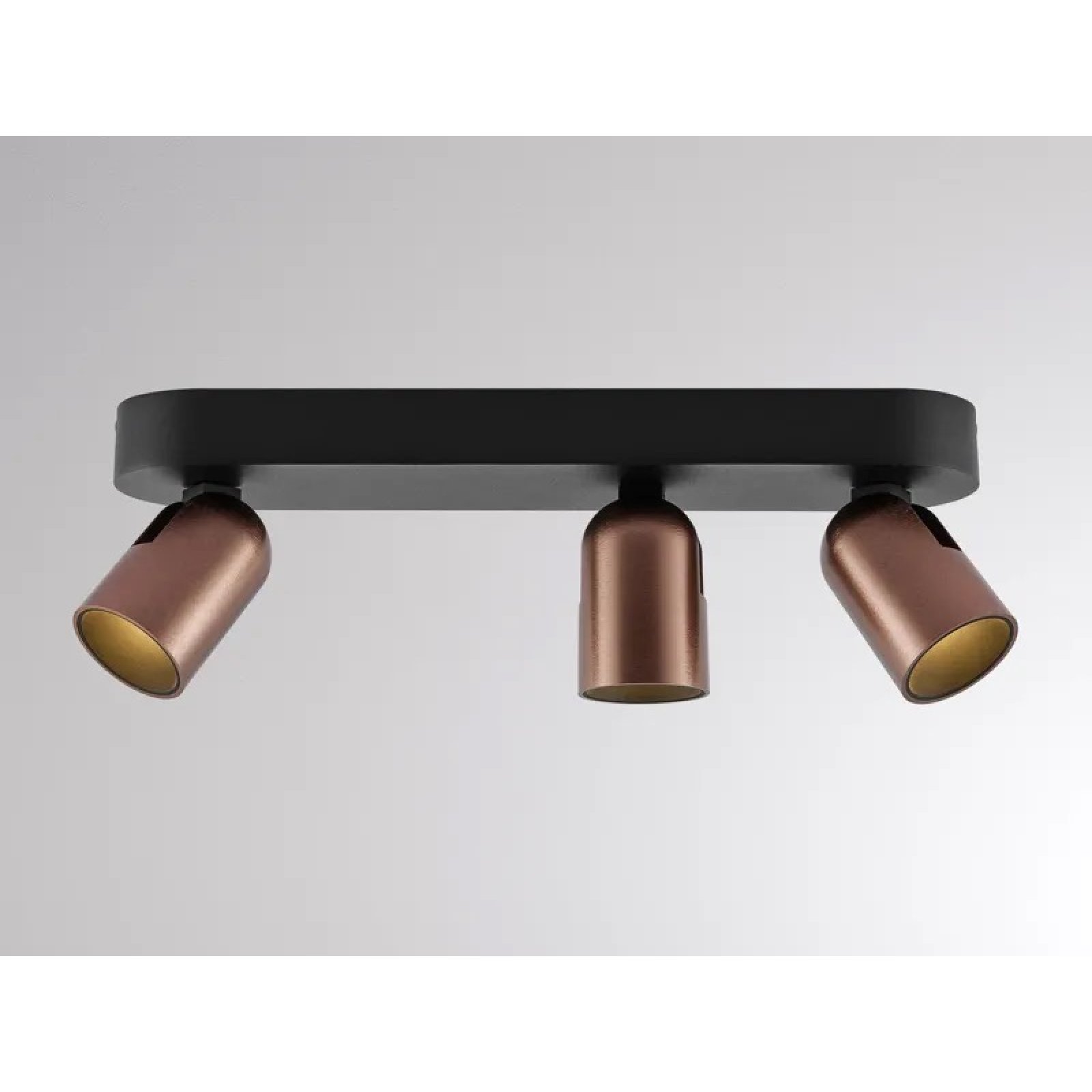 LED flexibler Wand-/Deckenleuchte NUUN SPOT III SD dim, 3 Spots schwarz-kaffee
