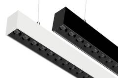 Schlanke S36-line B�ro LED Pendelleuchte blendfrei CRI/Ra90 130cm/190cm/250cm 4000K wei�/schwarz