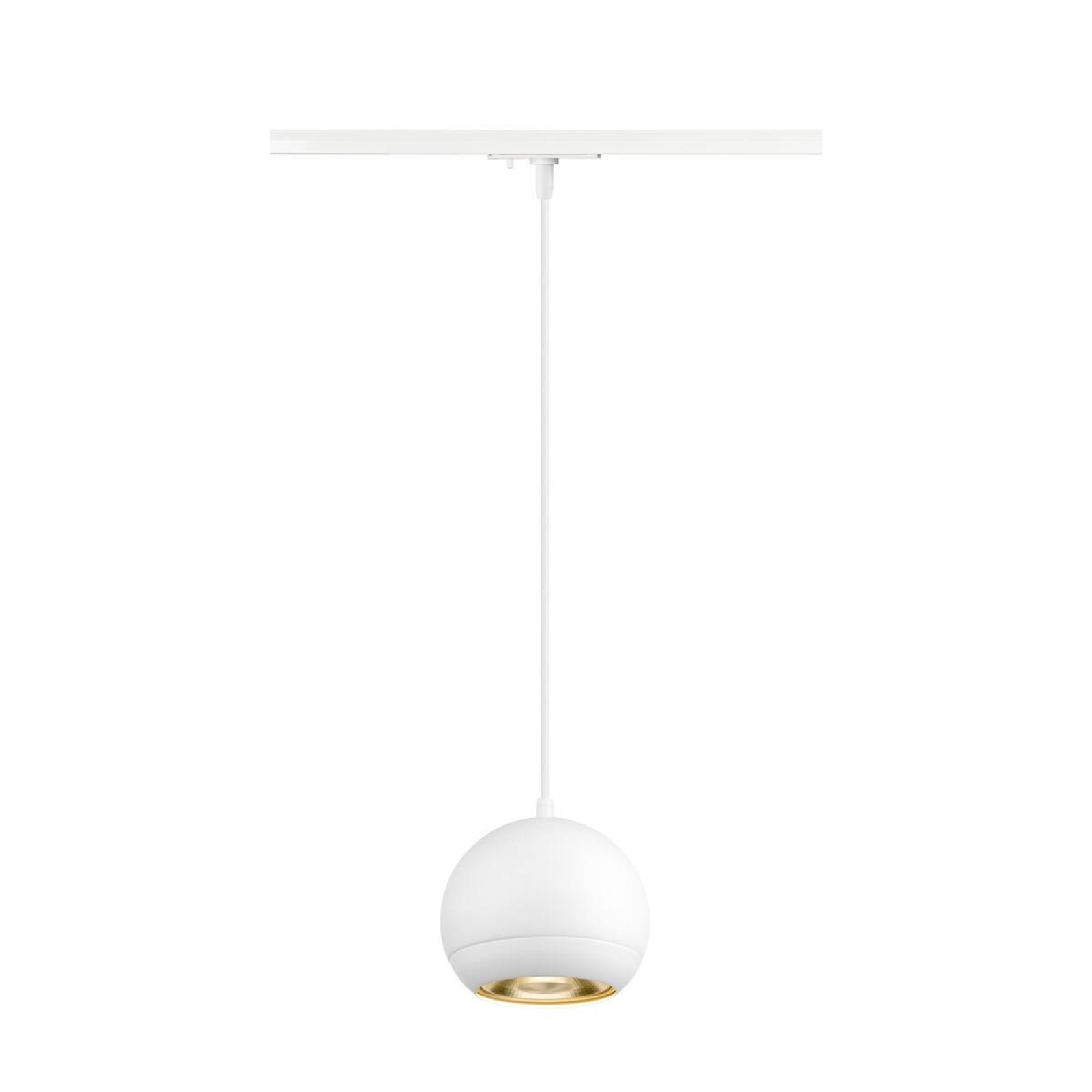 LIGHT EYE 150 Pendelleuchte f�r 1-Phasen-Stromschiene, wei� matt, max. 75W