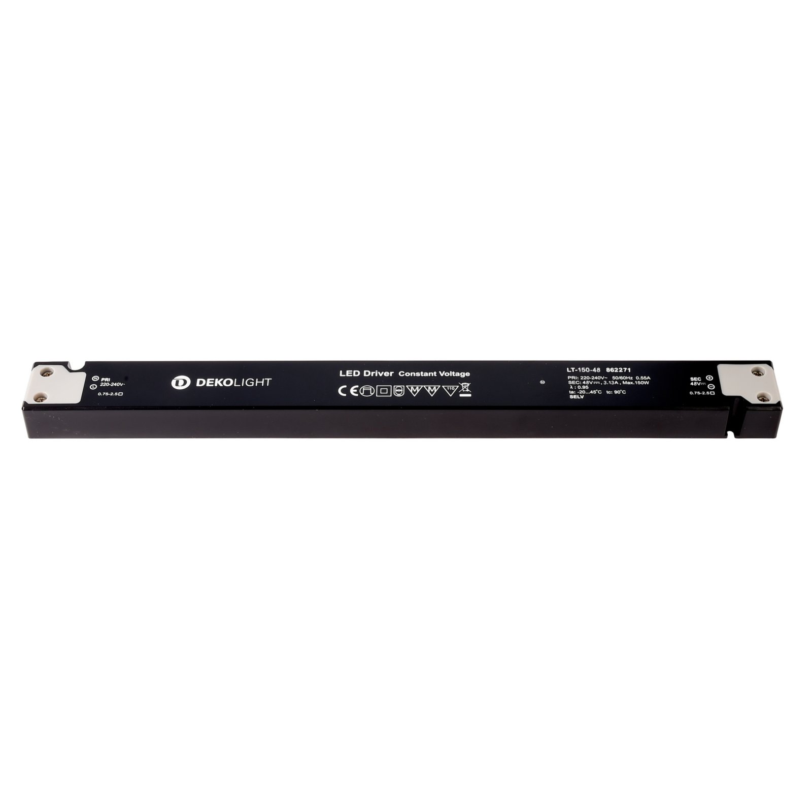 LONG-FLAT, CV, LT 48V DC Netzger�t, 150W, 220-240V AC, schwarz