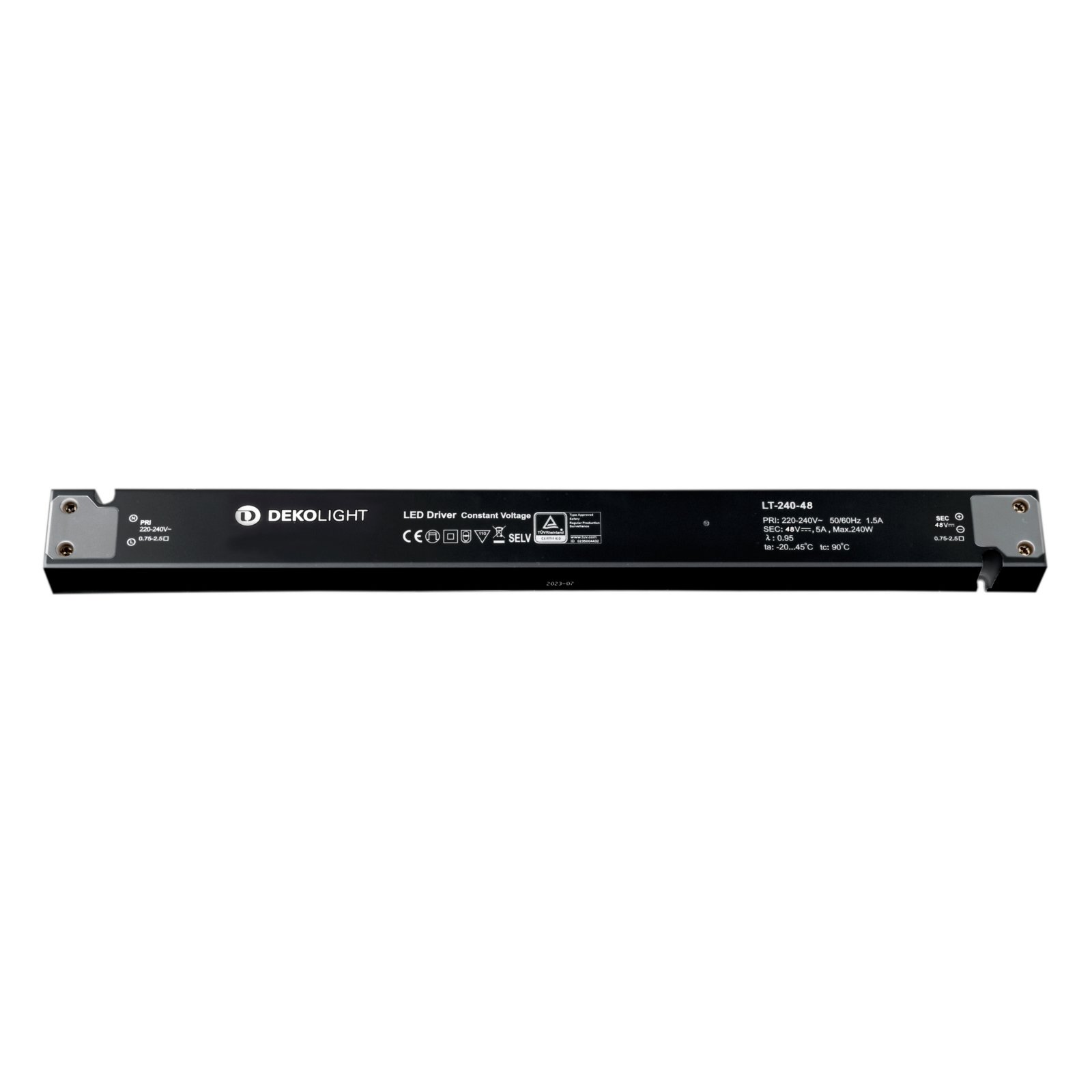 LONG-FLAT, CV, LT 48V DC Netzger�t, 240W, 220-240V AC, schwarz