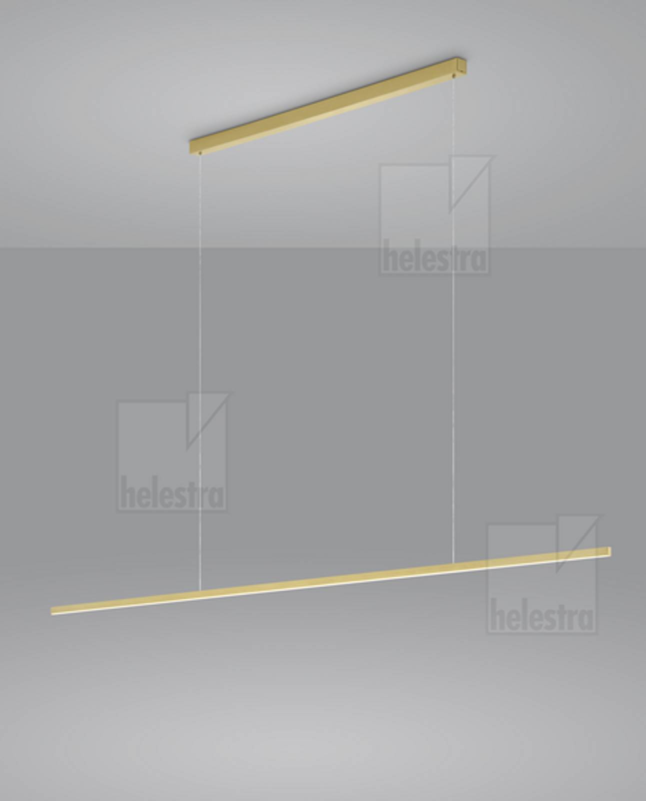 LOOPY LED Pendelleuchte 22W gold matt, 2700K warmwei�, dimmbar, 10-1800mm
