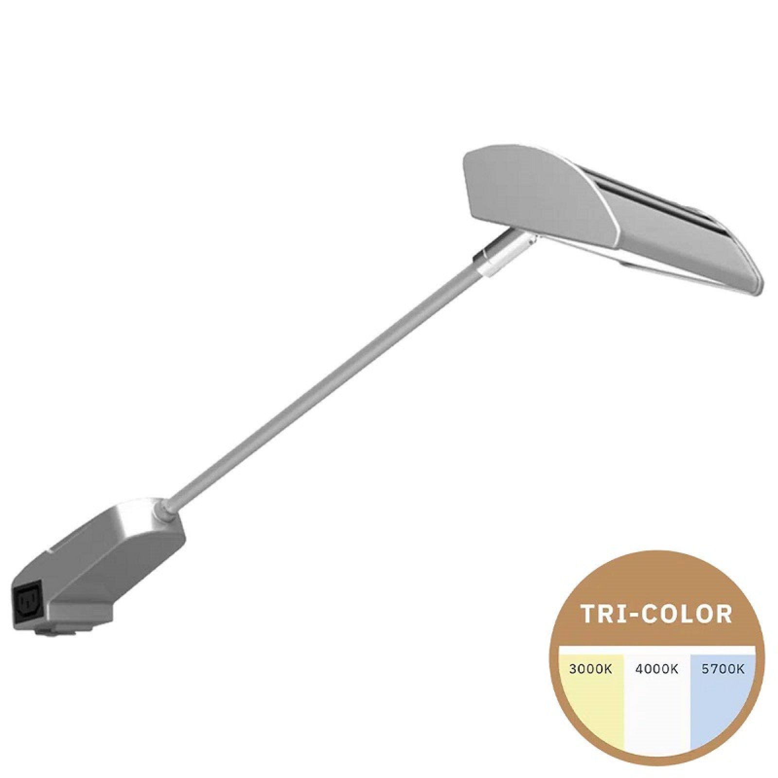 LUMI 30 Pro Tri-Color LED Displayleuchte mit 30 Watt und bis zu 3700lm in Alu silber-grau