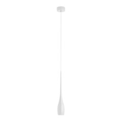 Schlanke LED Pendelleuchte Tropfenform 7W, 3000K warmwei�, CRI90, wei�-matt