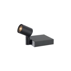 Solar LED Spot mit Erdspie� dreh-schwenkbar, Tageslichtsensor, 3000K, anthrazit