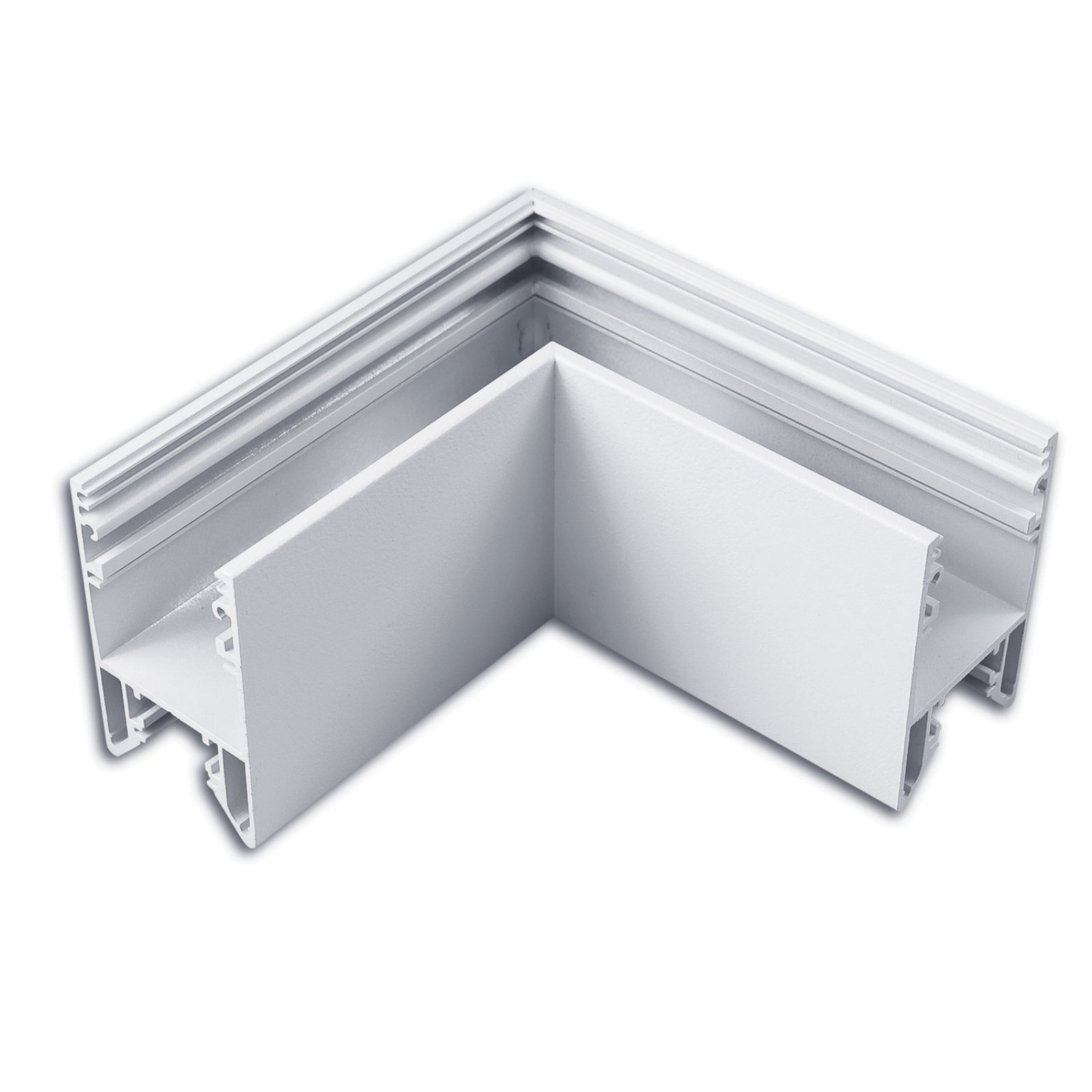 Leuchtenprofil 90� Ecke, geschwei�t, 120x120mm, silber pulverbeschichtet, ohne Cover