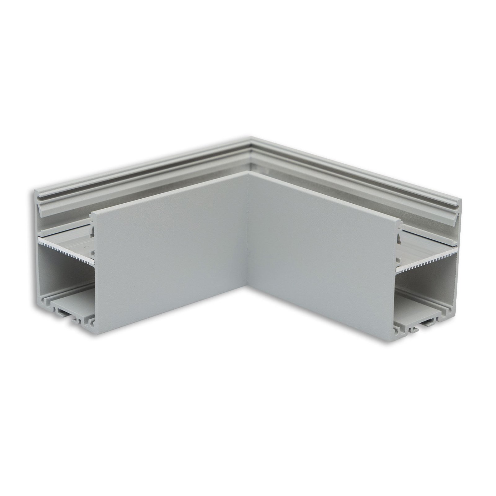 Leuchtenprofil LAMP30 V1 90� Ecke, geschwei�t, 120x120mm, silber , ohne Cover