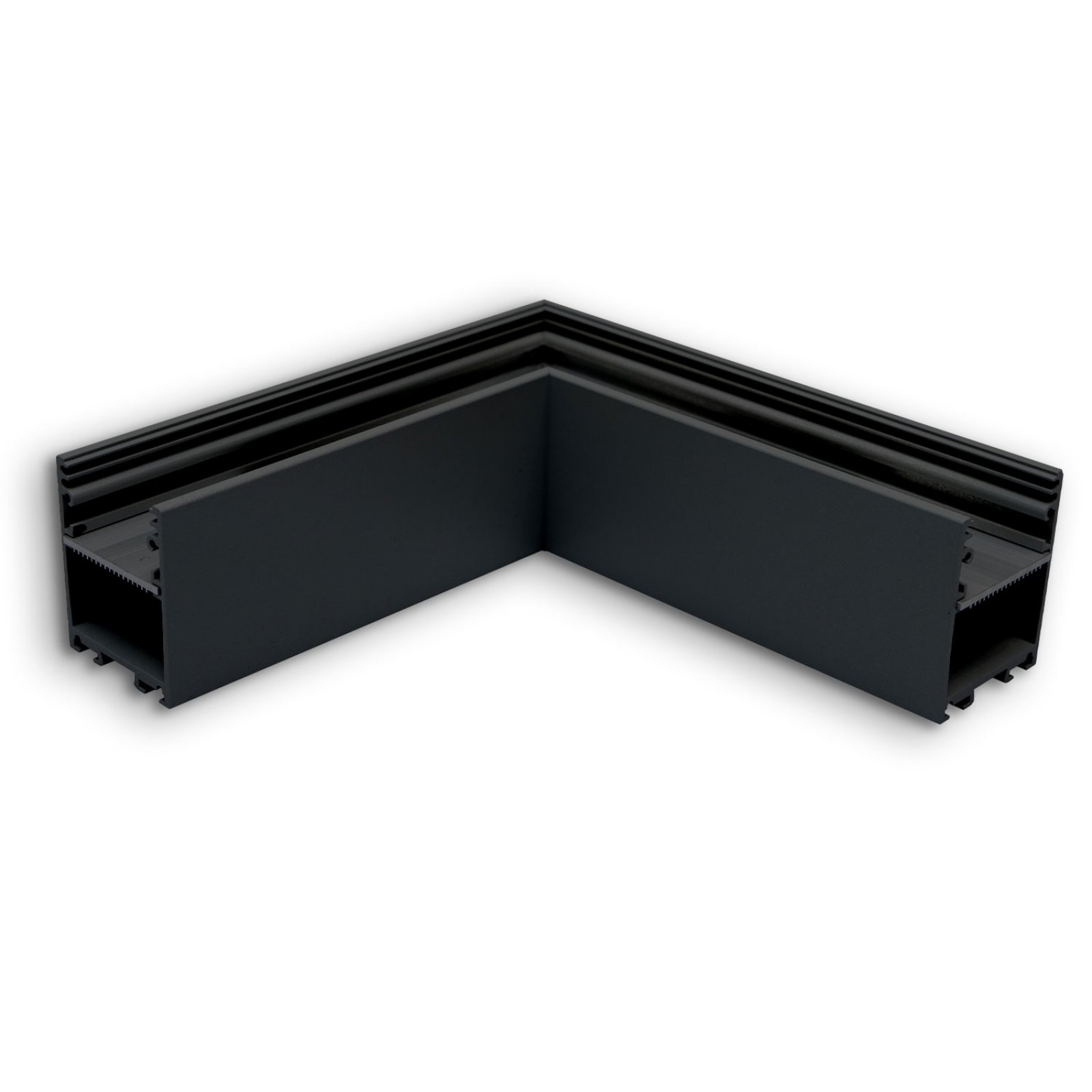 Leuchtenprofil LAMP30 V2 90� Ecke, geschwei�t, 120x120mm, schwarz RAL 9005, ohne Cover