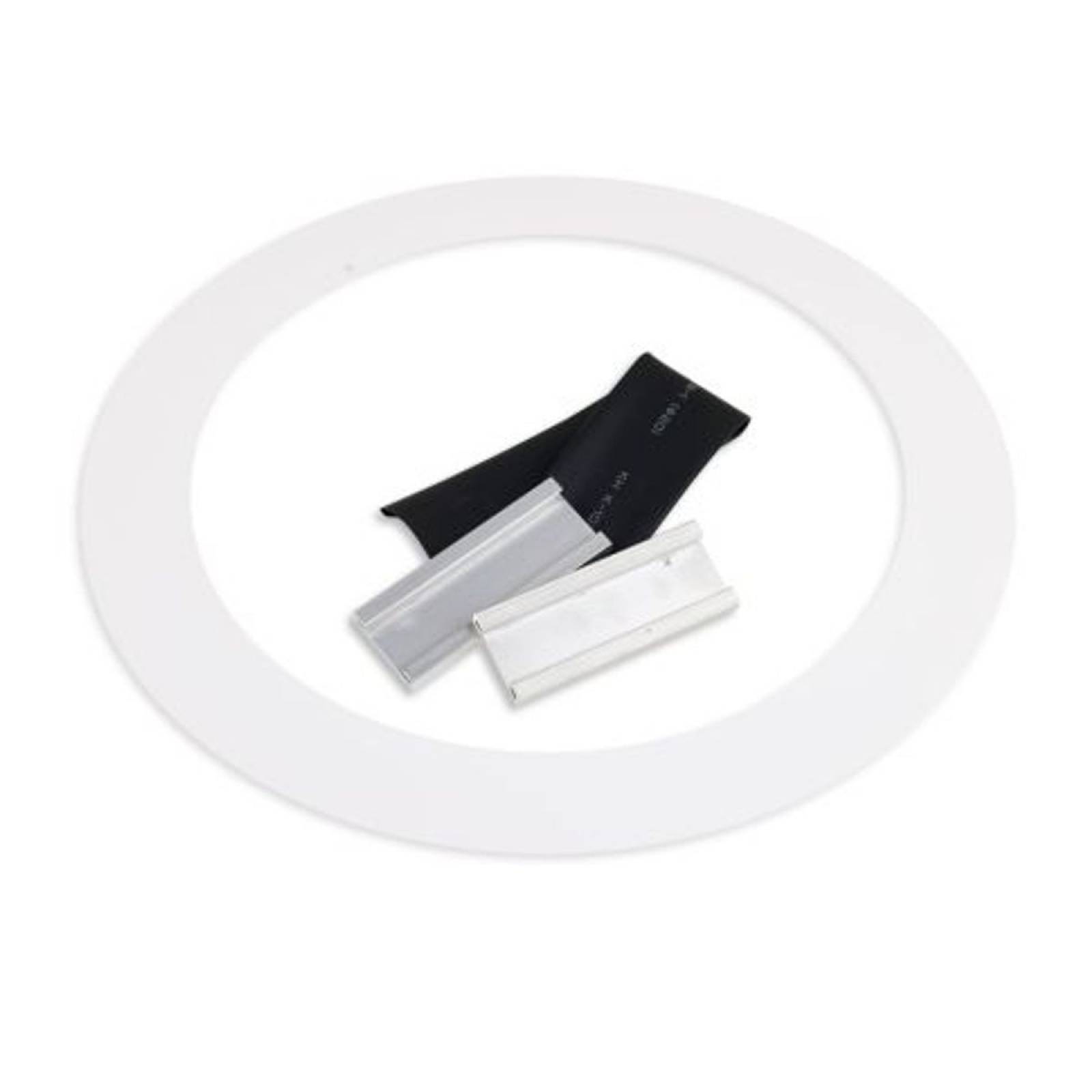 Loch Adapterplatte f�r Downlights, mit Federn, wei�, Innen� 201mm - Au�en� 287mm