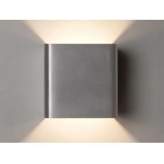 NOVEL W Wandleuchte silber, Alu eloxiert, 3000K, Up & Down 8W