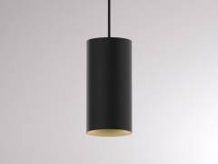 2-Phasen-Pendelleuchte DARK NIGHT XS VOLARE 17W, Schwarz, Schwarz, Gold, 4000K