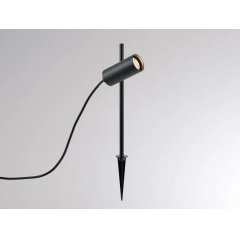 CHOPA LED Strahler f�r Au�en, schwarz mit Erdspie�, IP65, warmwei�