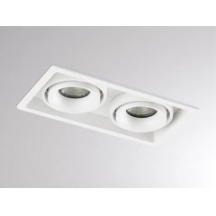 Deckeneinbauleuchte wei� 2-fach QANA DOUBLE SQUARE flexibel, 2x 8W GU10