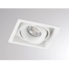Deckeneinbauleuchte QANA SQUARE R wei�, dreh-schwenkbar, GU10 8W