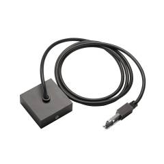 Kabelendeinspeisung k�rzbar, mit Baldachin, f�r VOLARE TRACK, Schwarz-chrom
