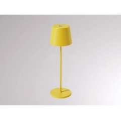 Akku Tischleuchte gelb AESTA ACCU T mit Touch-Dimmer, IP65, max. 9Std.